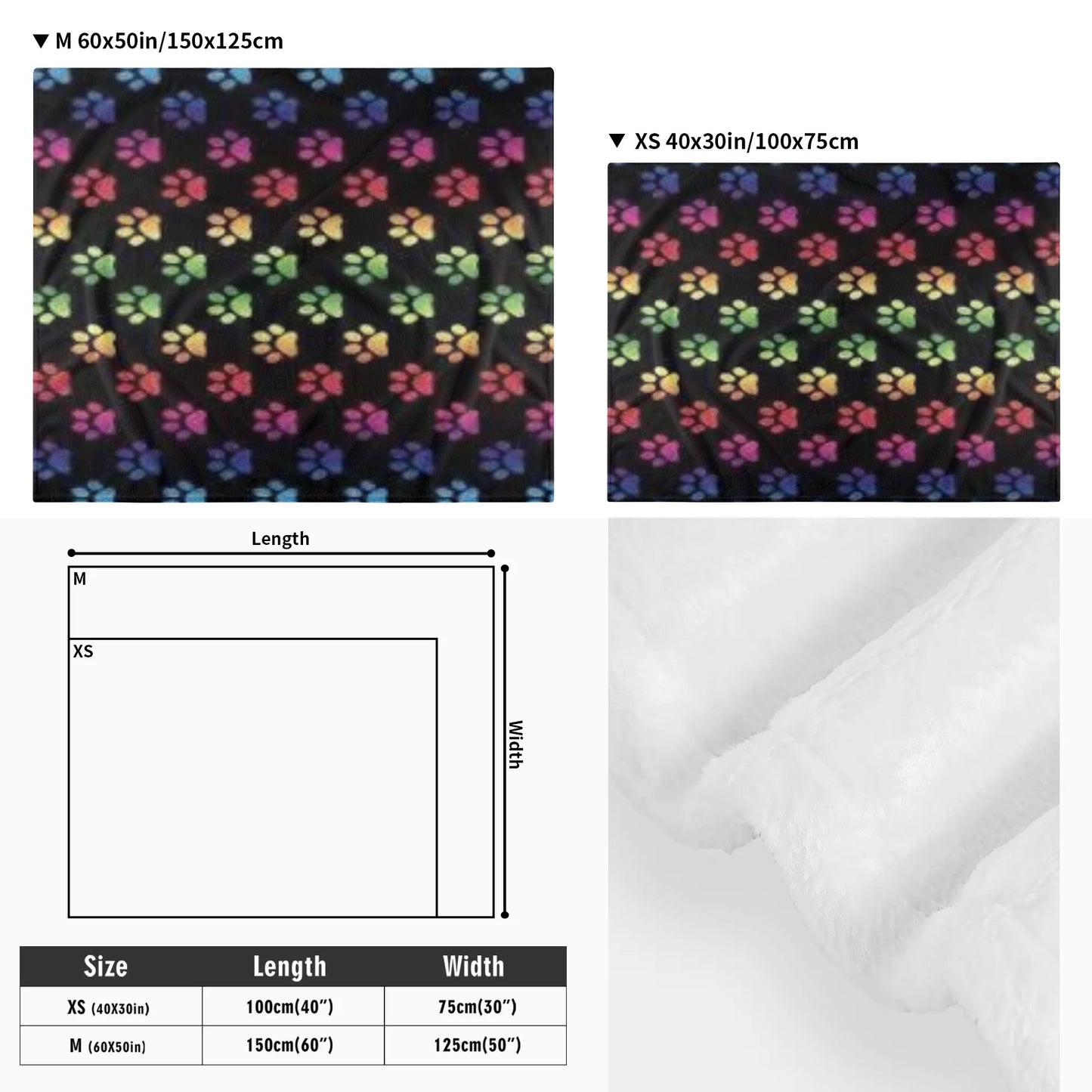 Pets Packable Flannel Blankets