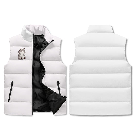 Unisex Lightweight All Over Printing Stand Collar Zip Up Puffer Vest