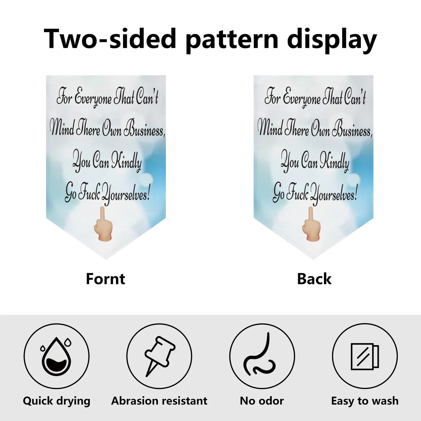 Garden Flag Banner (Inverted-triangle) 12X18 In