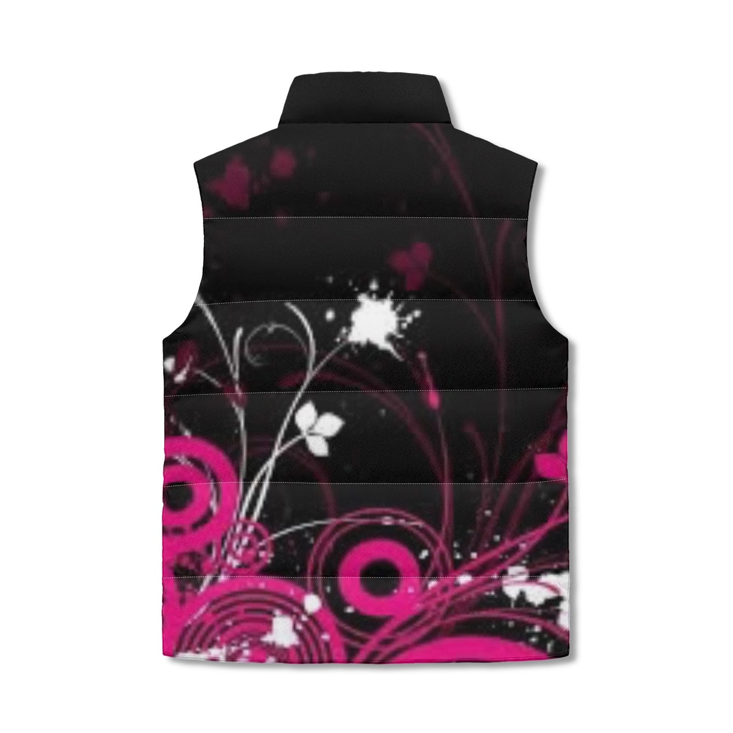 Unisex Lightweight All Over Printing Stand Collar Zip Up Puffer Vest