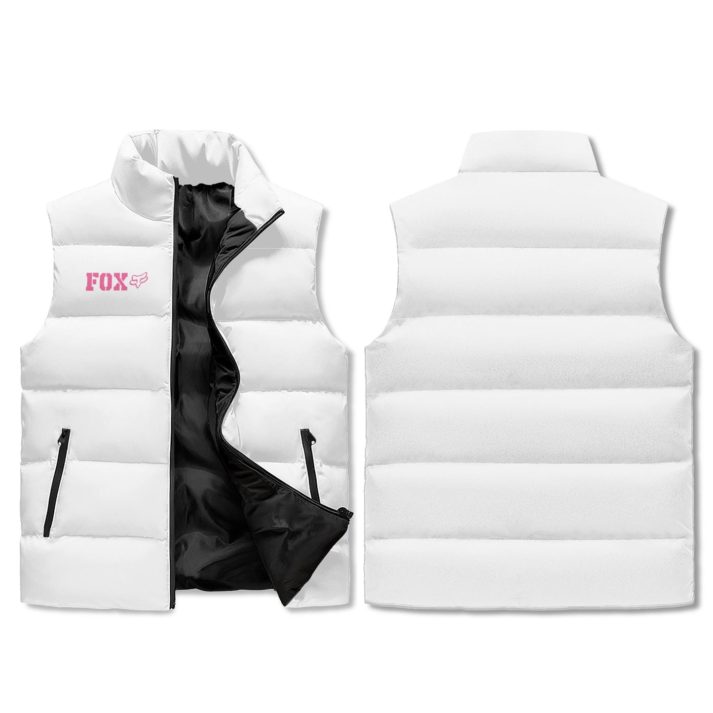 Unisex Lightweight All Over Printing Stand Collar Zip Up Puffer Vest