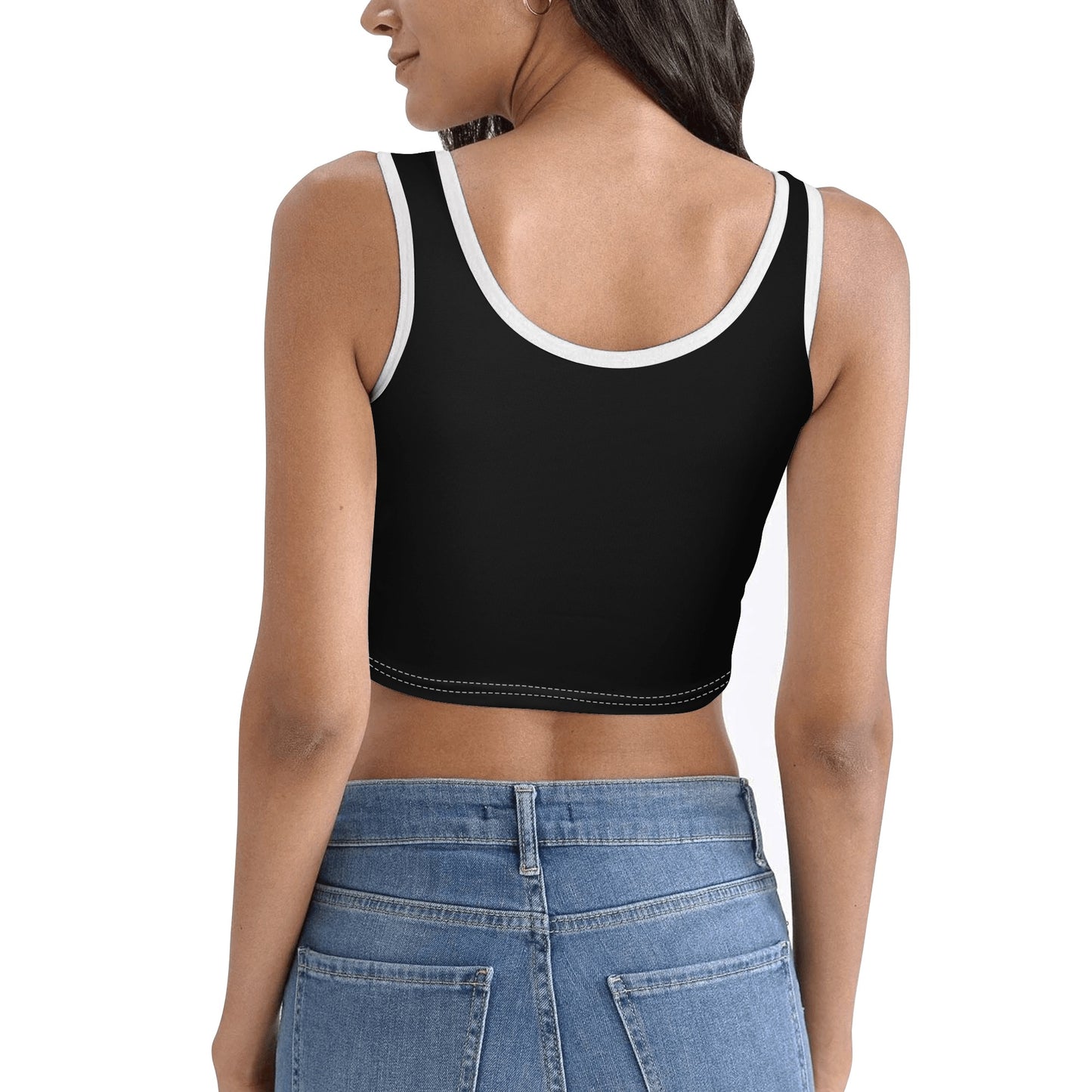 Womens Casual Summer Sleeveless Stretch Crop Tank Top Shirts