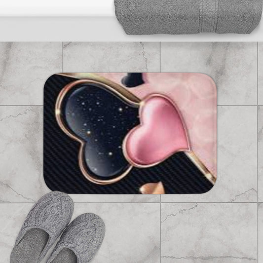 Cosmic Hearts Bath Mat - Stylish & Cozy Bathroom Décor